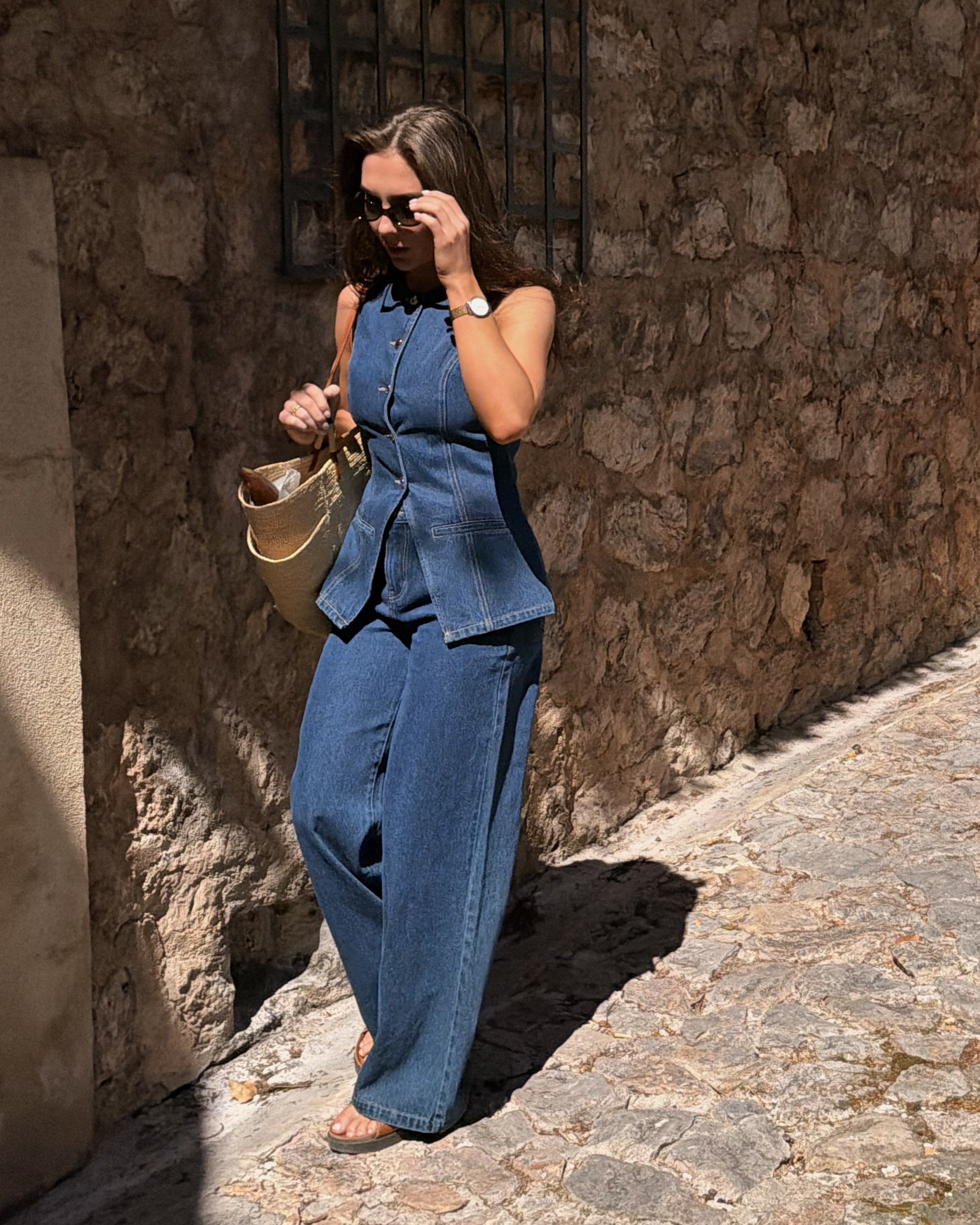 VMMARYANNET Jeans - Dark Blue Denim